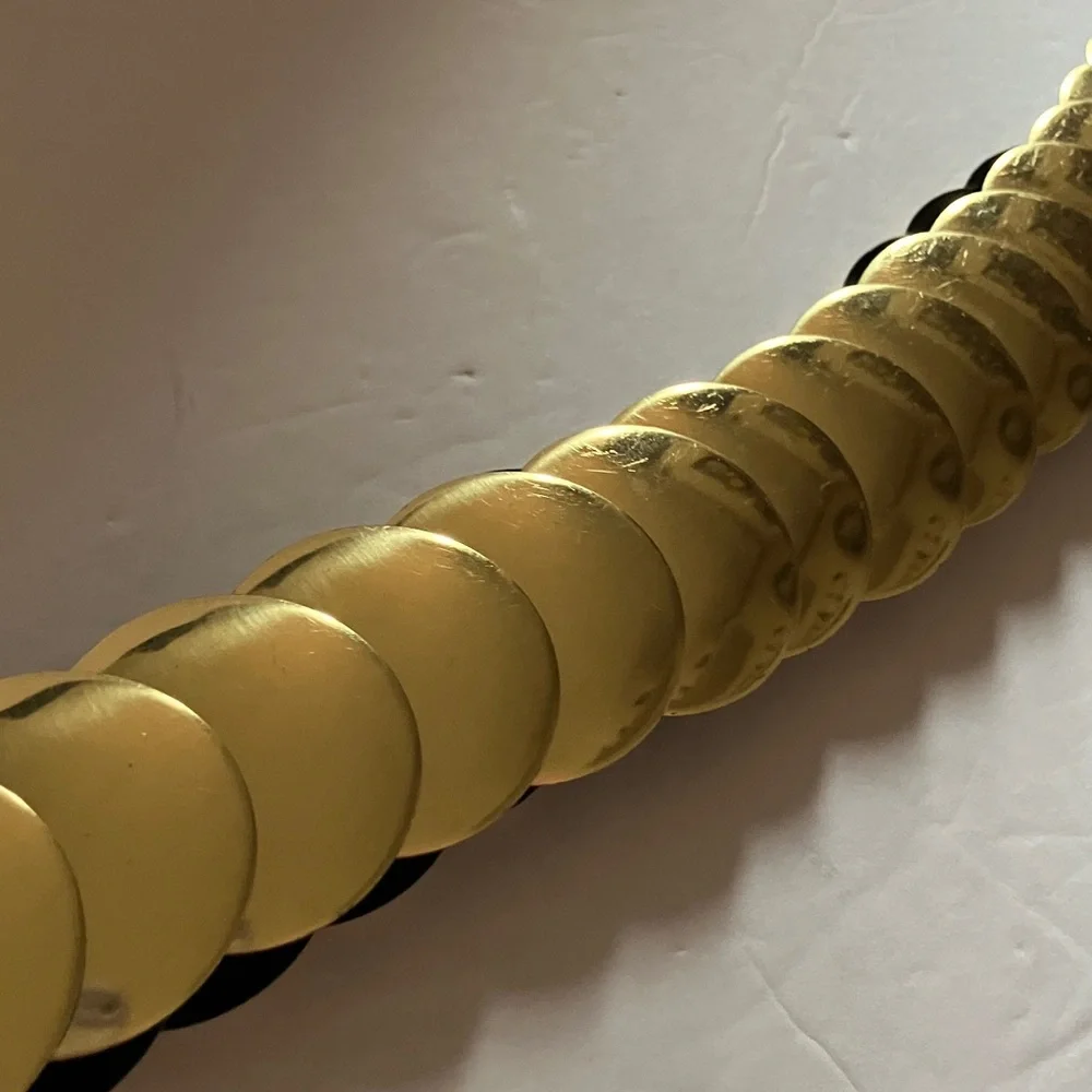 Vintage Gold Disc Belt stretch‎ 32” to 40” L/XL